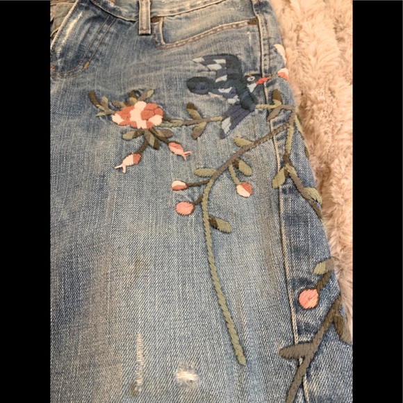 Vintage ABERCROMBIE & FITCH flare/low rise denim jeans size 2 - Picture 5 of 6